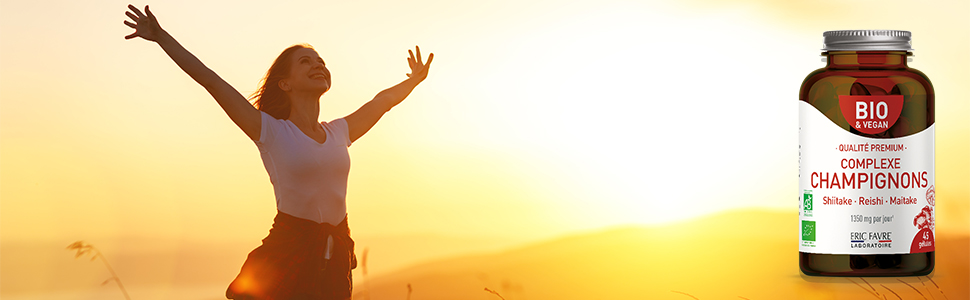 Complexe champignons Shiitake, Reishi et Maitake Bio 